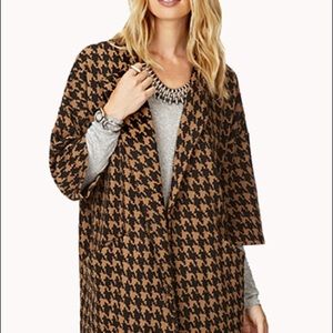 Forever 21 Houndstooth Knit Cardigan